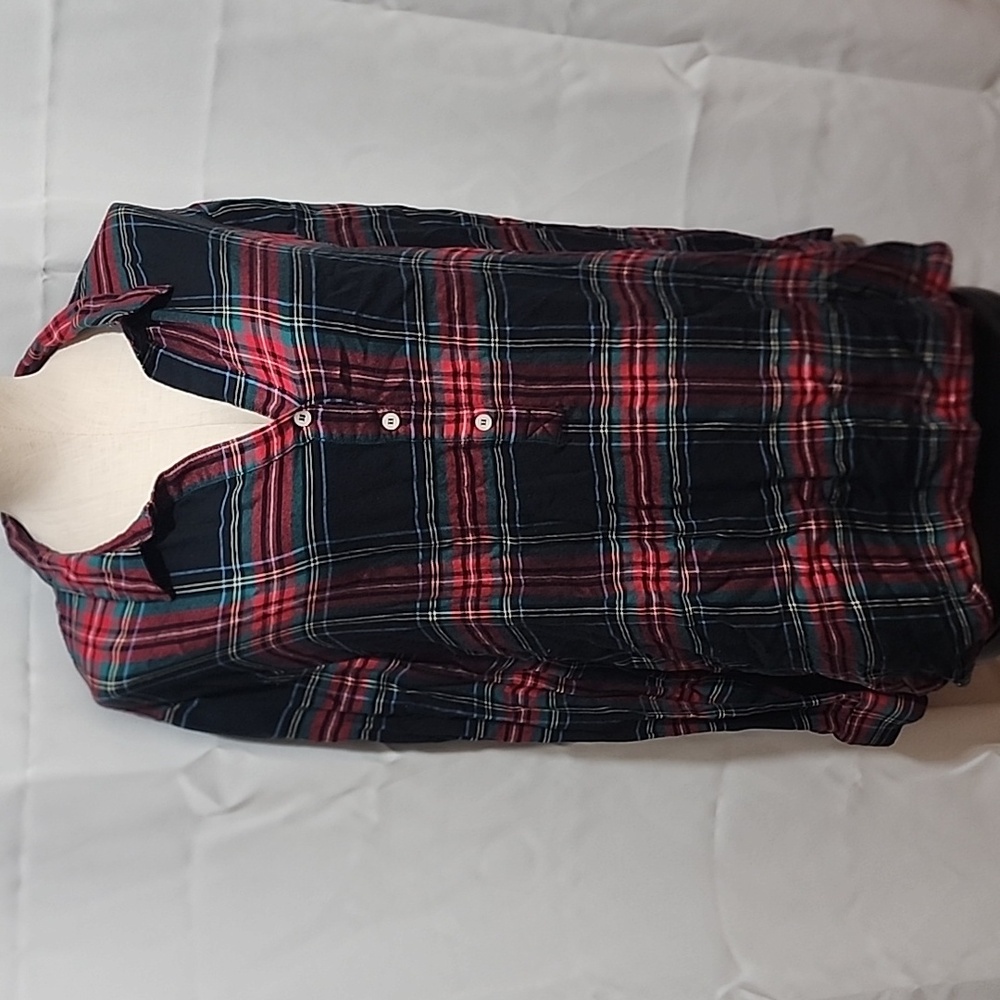 Plaid Button-Up Women's Top